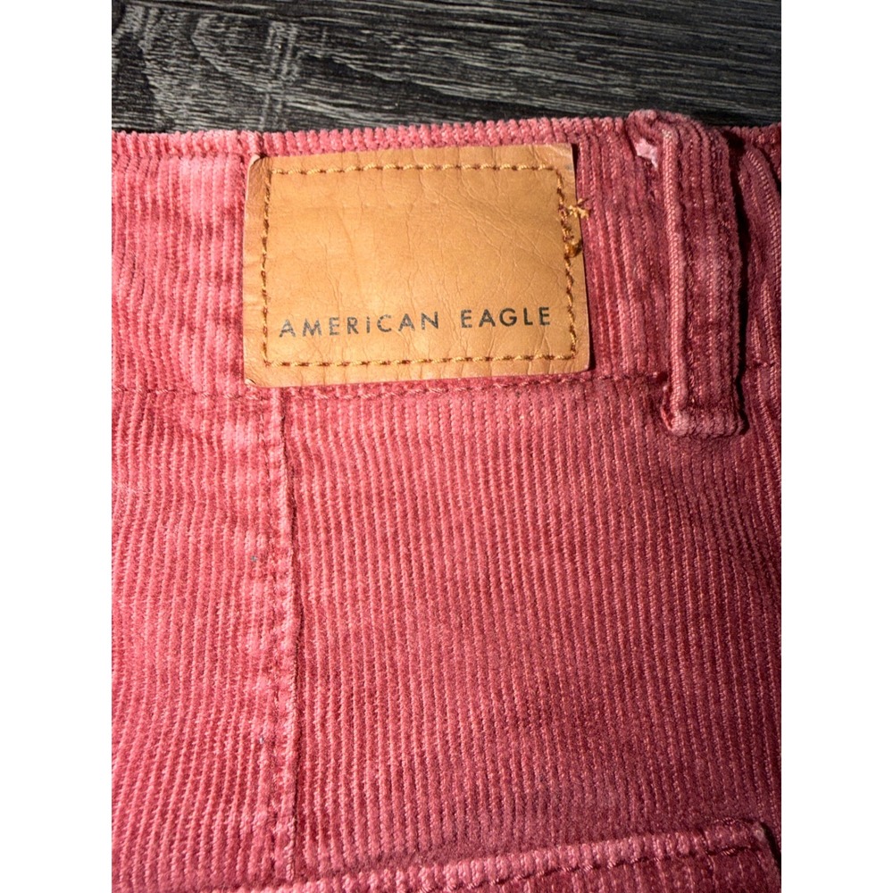 American Eagle Corduroy Mini Skirt Super Stretch A-Line Skater 90s Style Size 2 - Picture 7 of 8